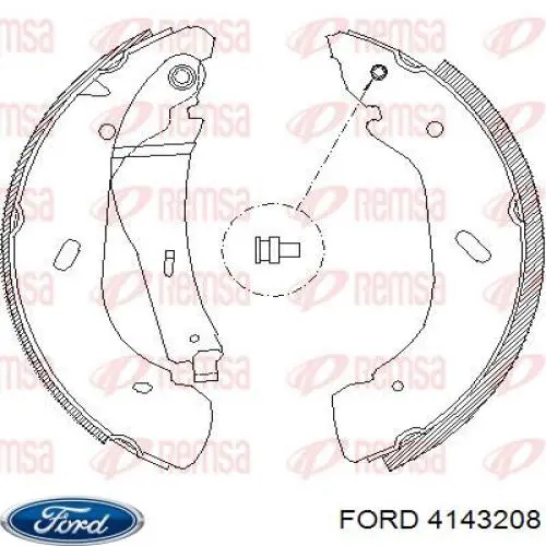 Колодки гальмові задні, барабанні Ford 4143208 ціна, від 29.47 USD