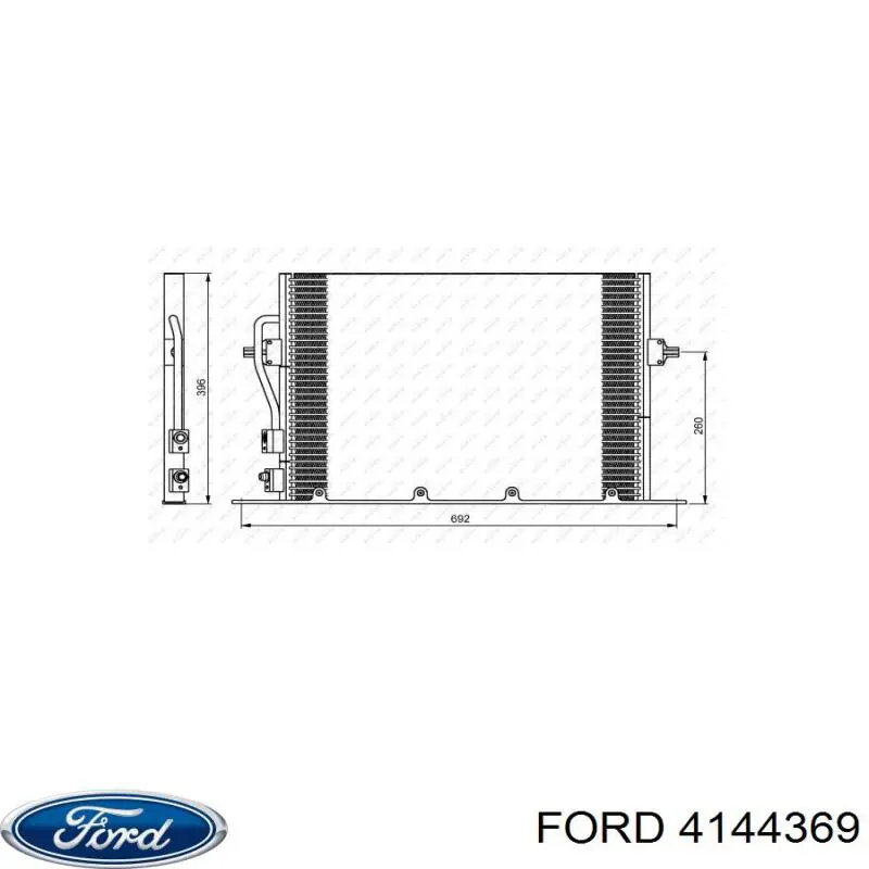 Купити 4144369 Ford Радіатор системи охолодження кондиціонера