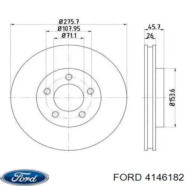 Купити 4146182 Ford Ротор гальмівний