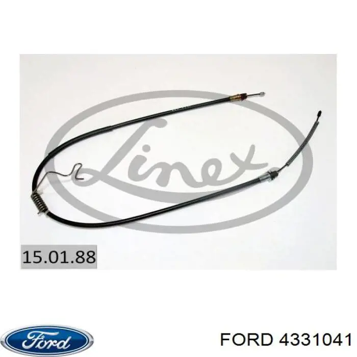 Трос стоянкового гальма задній правий Ford 4331041 ціна, від 14.61 USD