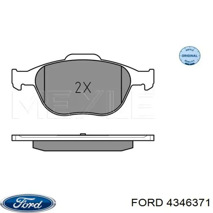 Купити 4346371 Ford Колодки гальмівні передні, дискові