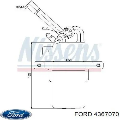 Купити 4367070 Ford Ресивер-осушувач кондиціонера