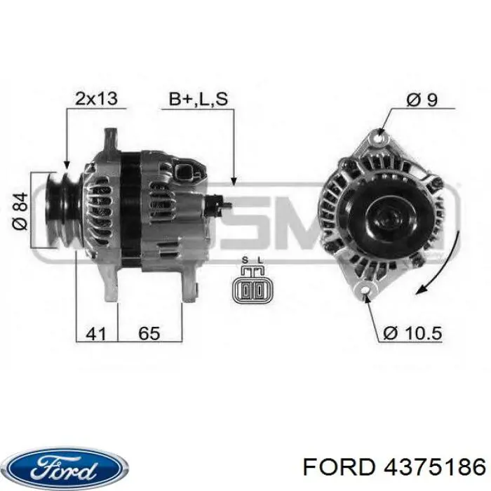 4375186 Ford подушка (опора двигуна, задня)