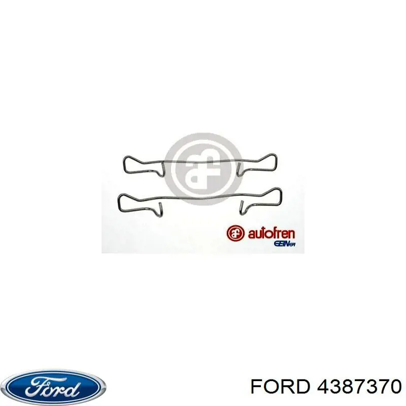 4387370 Ford комплект пружинок кріплення дискових колодок, задніх