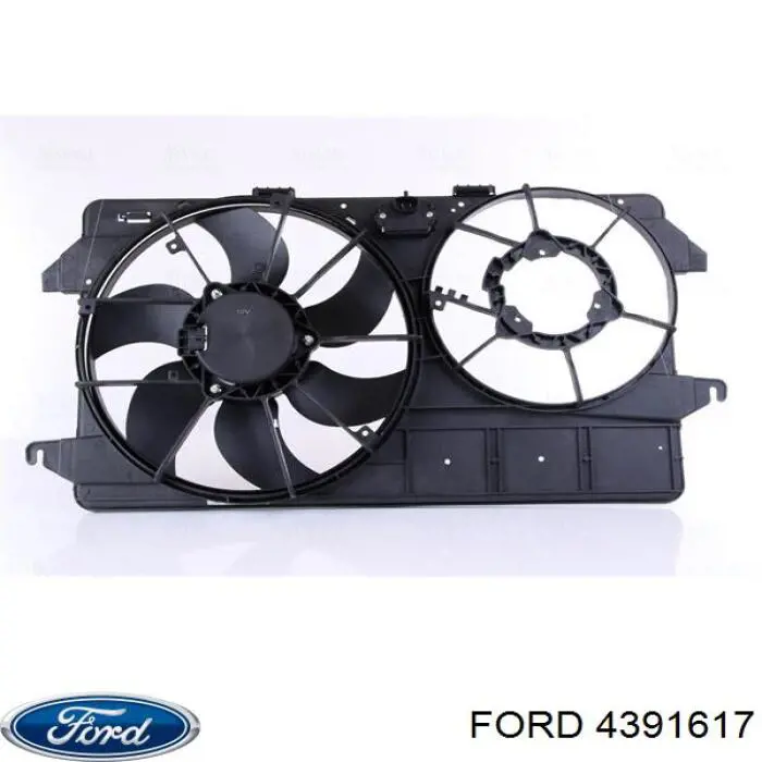 4391617 Ford Дифузор радіатора охолодження, в зборі з мотором і крильчаткою