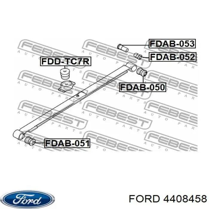 Сайлентблок сережки ресори Ford Connect TOURNEO (PU2) (Форд Коннект)