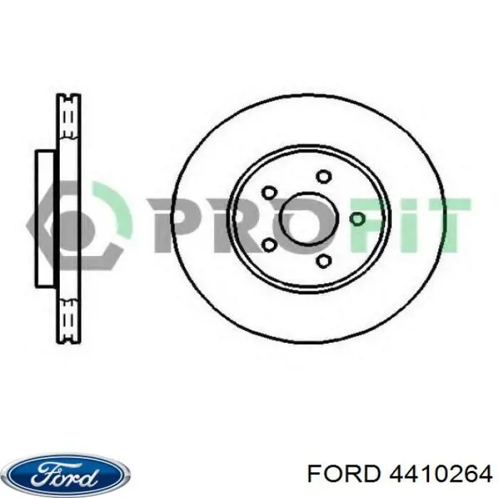 Диск переднього гальма Ford 4410264 ціна, від 42.97 USD