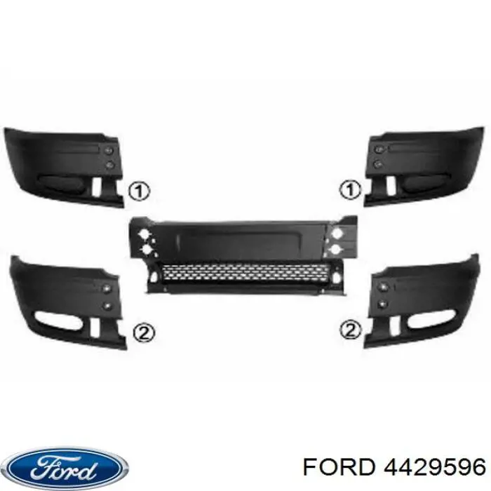 Купити 4429596 Ford Бампер передній, центральна частина