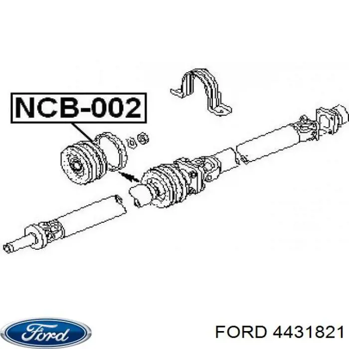 Підвісний підшипник передньої піввісі Ford 4431821 ціна, від 6.62 USD