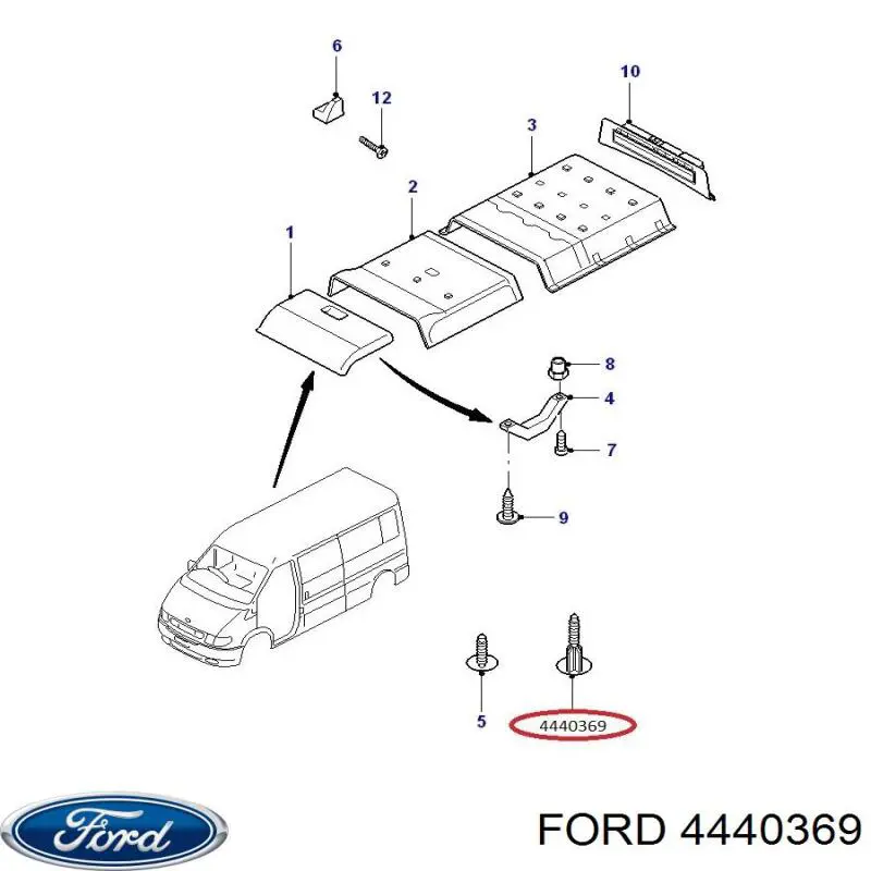 4058085 Ford Пістон (кліп) кріплення обшивки дверей