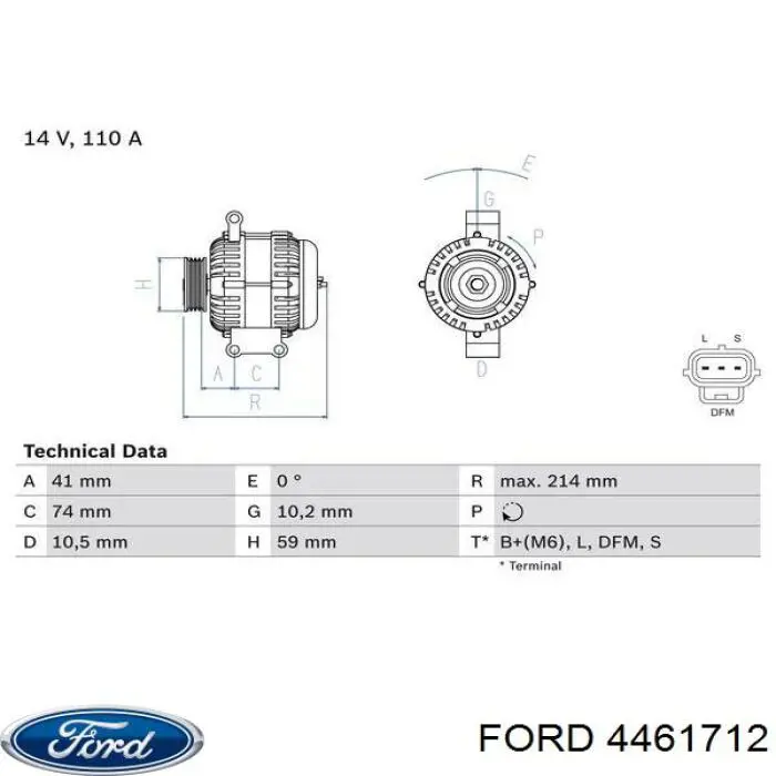 Купити 4461712 Ford Генератор