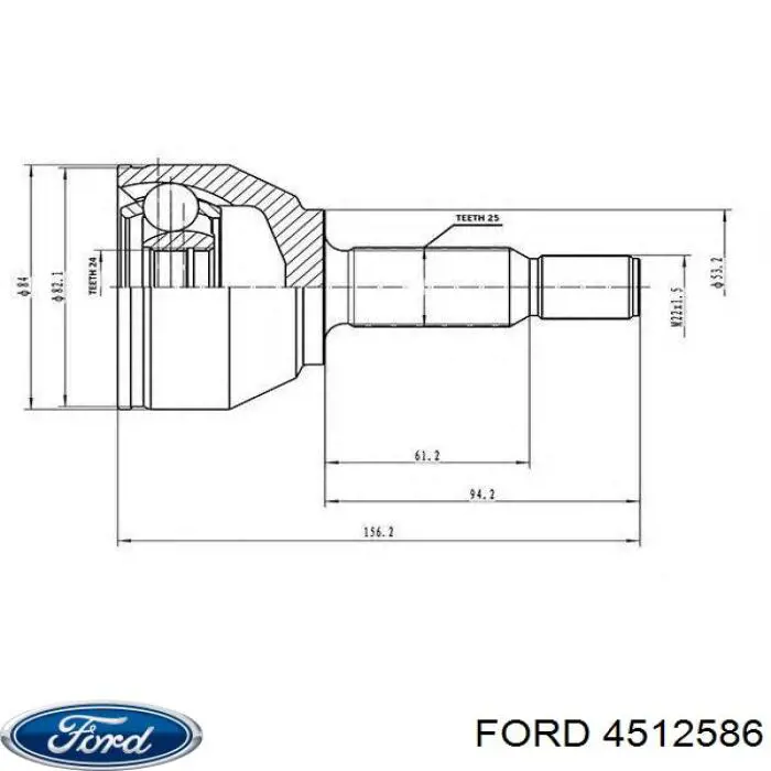 Граната колісна Ford 4512586 ціна, від 30.41 USD