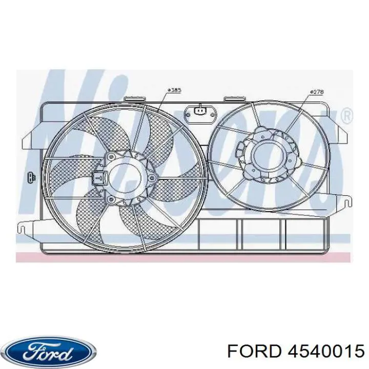 4540015 Ford Дифузор радіатора охолодження, в зборі з мотором і крильчаткою