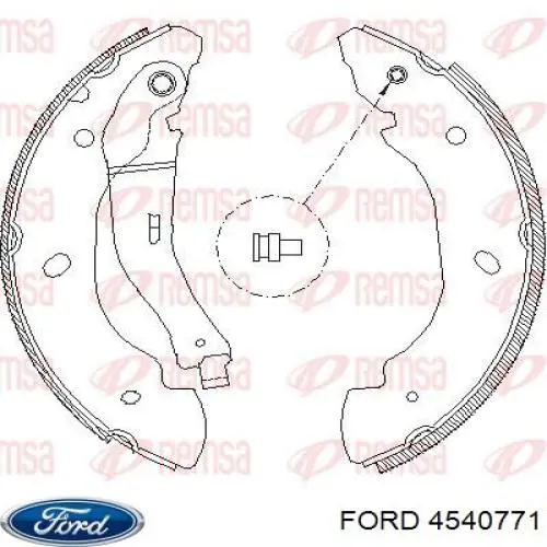 Колодки гальмові задні, барабанні 4540771 Ford