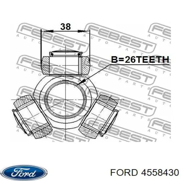 Шарнір кутових швидкостей передній лівий Ford 4558430 ціна, від 35.89 USD