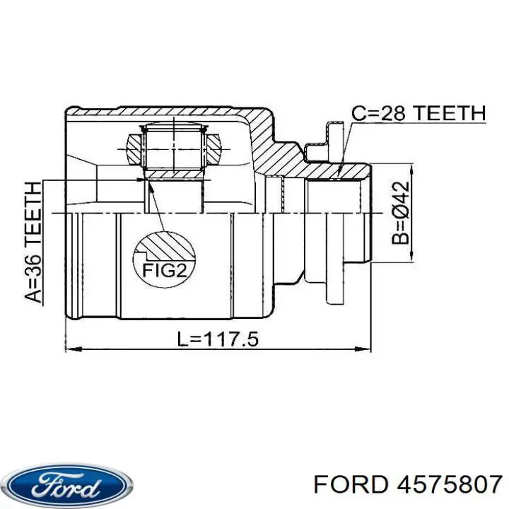 Пильник гранати внутрішній, передній півосі Ford 4575807 ціна, від 7.15 USD