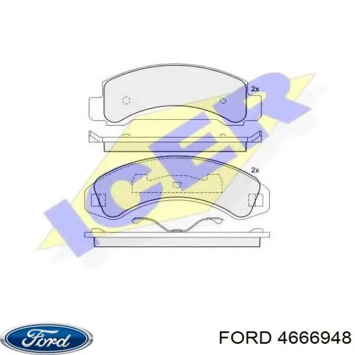 4666948 Ford колодки гальмівні передні, дискові