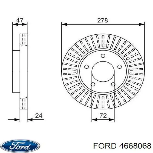 4668068 Ford Гальмо дискове переднє