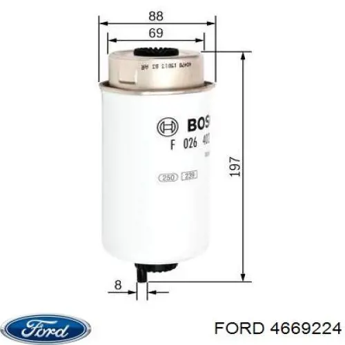 Паливний фільтр 4669224 Ford