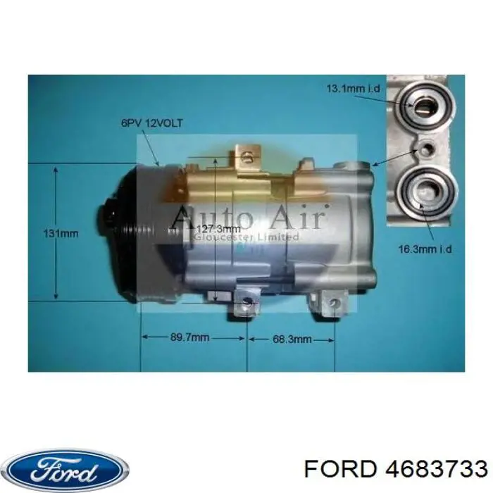 Компресор системи кондиціювання Ford XS7H19D629AC ціна, від 42.18 USD