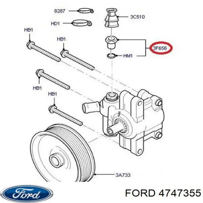 Штуцер насоса ГПК до шлангу високого тиску Ford 4747355 ціна, від 16.20 USD