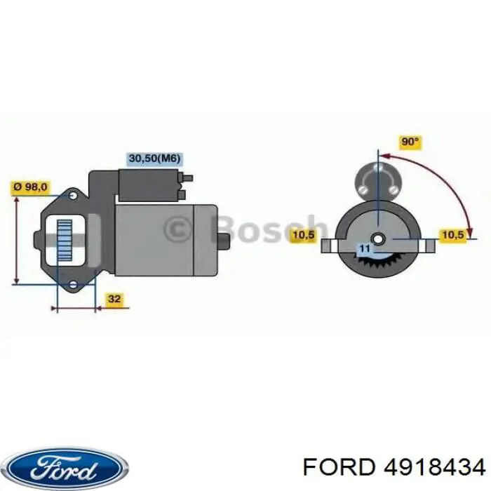 4918434 Ford стартер