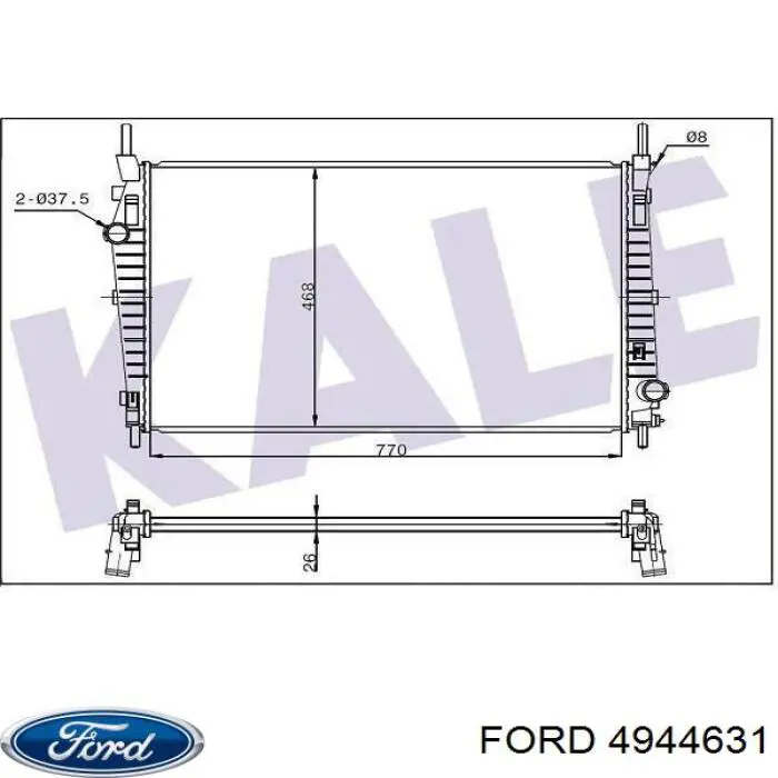 Купити 4944631 Ford Радіатор двигуна