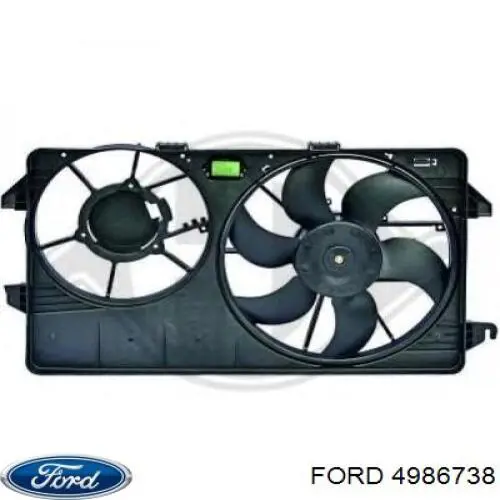 4986738 Ford дифузор радіатора охолодження, в зборі з двигуном і крильчаткою