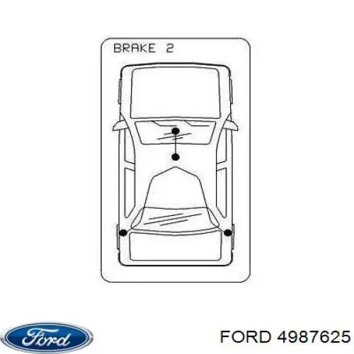 Купити 4987625 Ford Трос ручного гальма передній