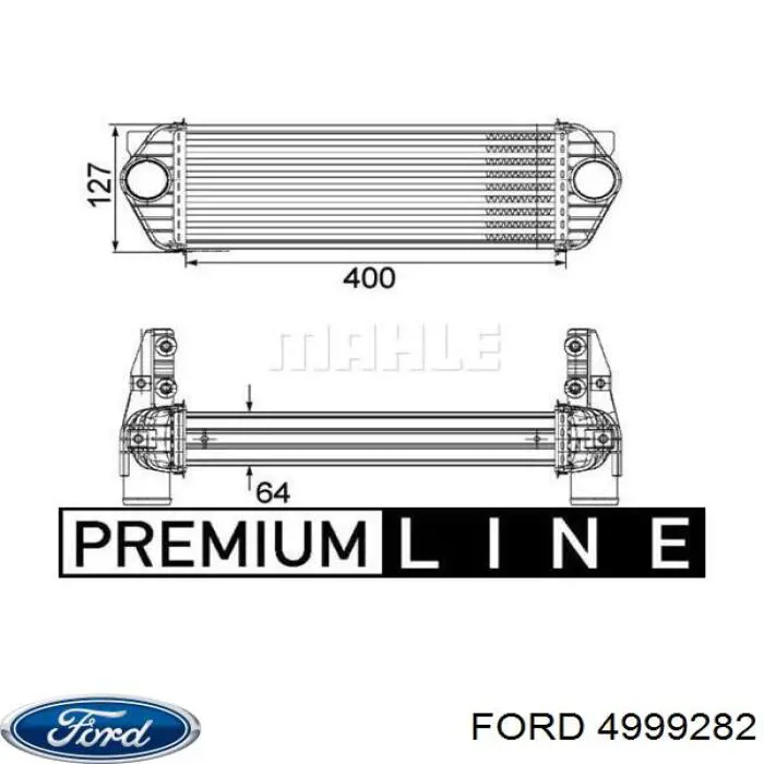 Купити 4999282 Ford Радіатор интеркуллера
