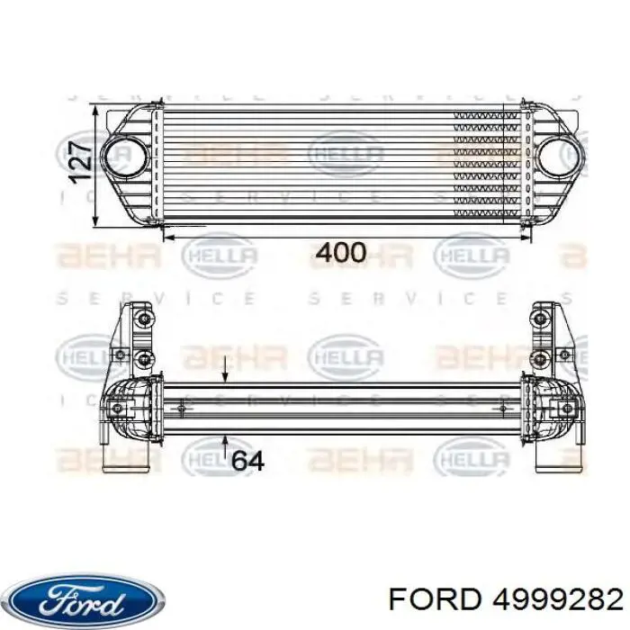 4999282 Ford радіатор интеркуллера