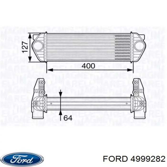 Система охолодження наддувочного повітря Ford 4999282 ціна, від 69.86 USD