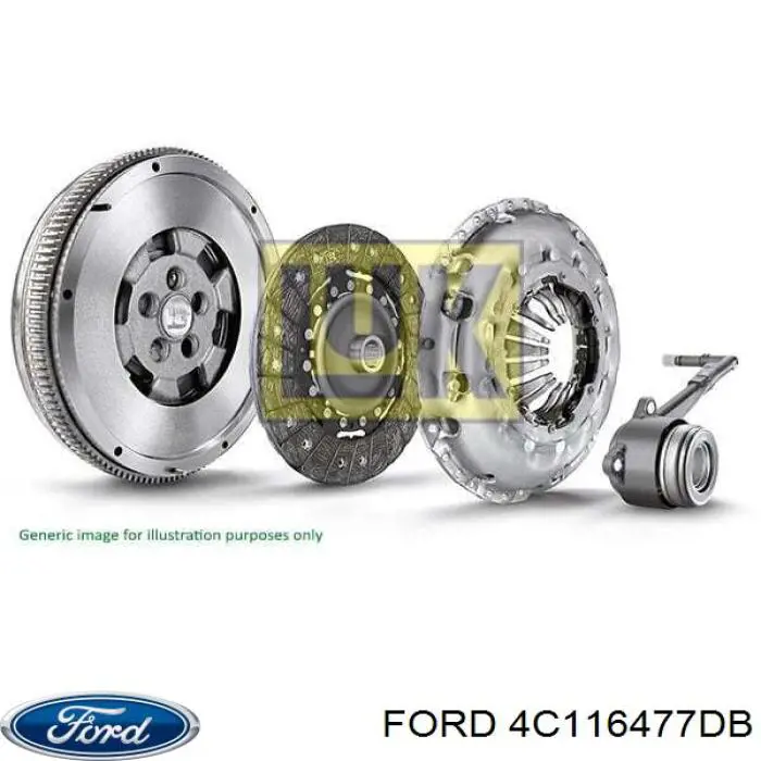 4C116477DB Ford Демпферний маховик