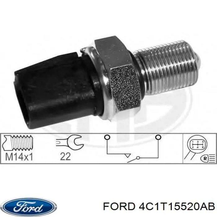 Купити 4C1T15520AB Ford Вмикач ліхтарів заднього ходу