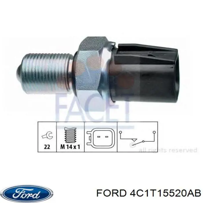 Датчик ліхтарів заднього ходу Ford 4C1T15520AB ціна, від 10.77 USD