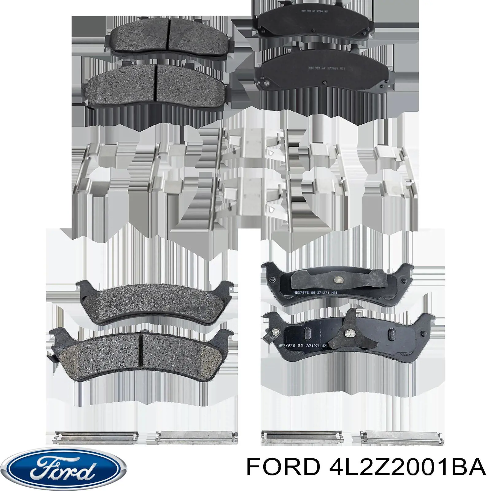 Купити 4L2Z2001BA Ford Колодки гальмівні передні, дискові