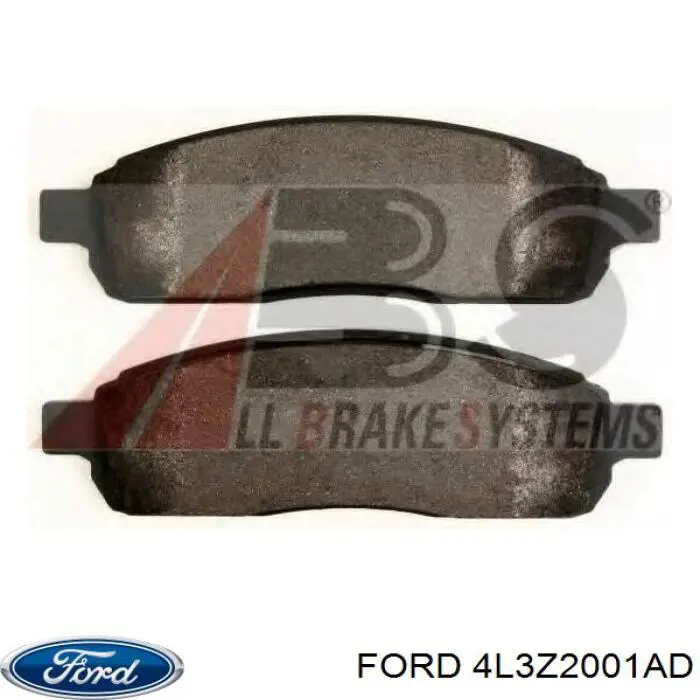 Гальмівні колодки Ford 4L3Z2001AD ціна, від 49.30 USD