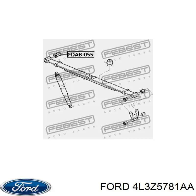 Сайлентблок ресори, передній Ford 4L3Z5781AA ціна, від 43.63 USD