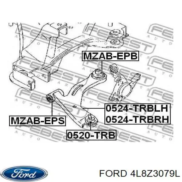 4L8Z3079L Ford Поперечний важіль