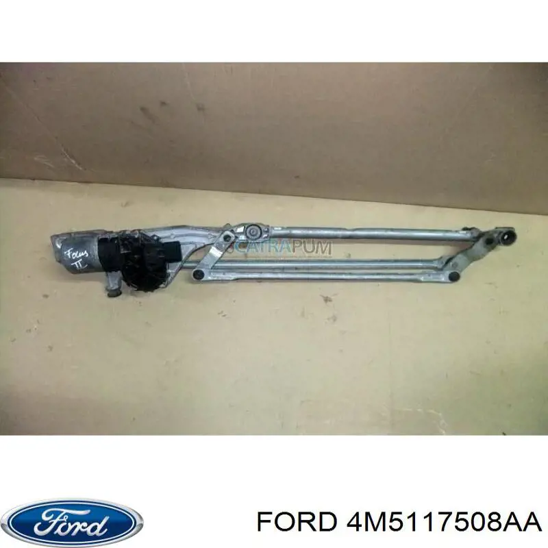 Двигун склоочисника лобового скла (трапеції) 4M5117508AA Ford