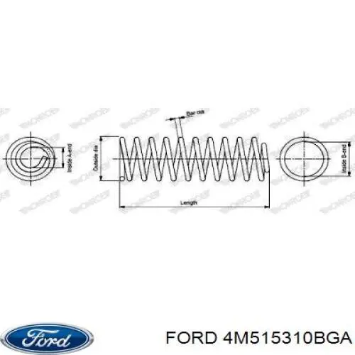 Пружина передня 4M515310BGA Ford