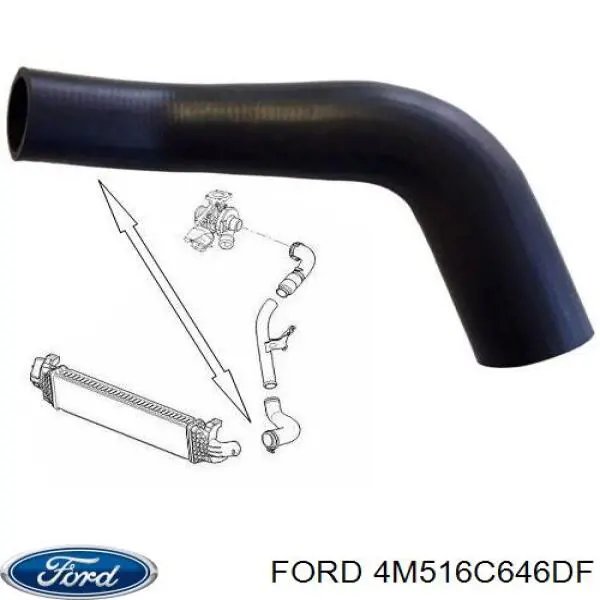 Шланг/патрубок интеркуллера 4M516C646DF Ford
