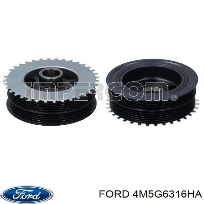 Купити 4M5G6316HA Ford Шків колінчастого вала