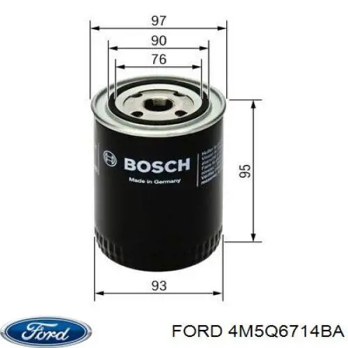 4M5Q6714BA Ford Фільтр масла