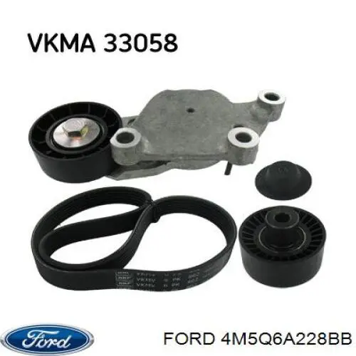 Натягувач приводного ременя 4M5Q6A228BB Ford
