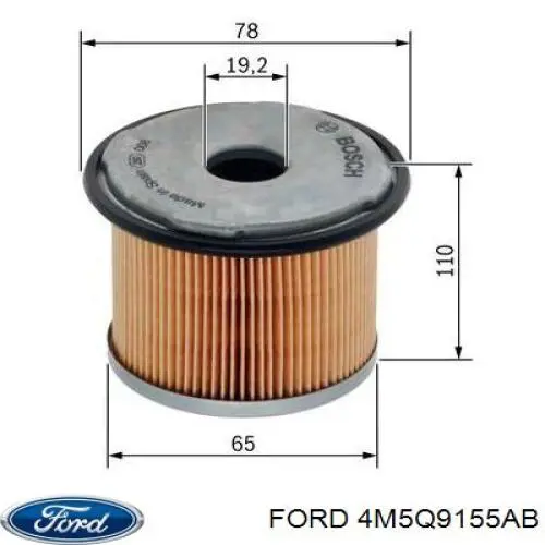 4M5Q9155AB Ford Фільтр палива