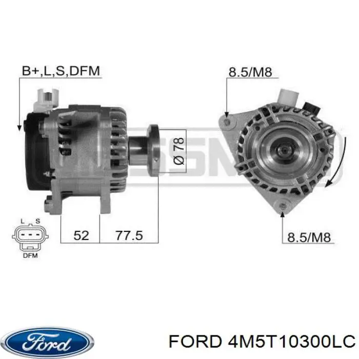 Купити 4M5T10300LC Ford Генератор