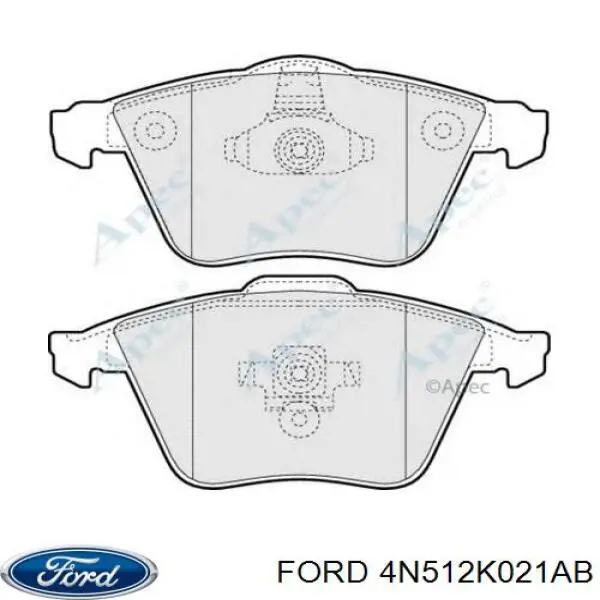 Колодки гальмівні передні, дискові 4N512K021AB Ford