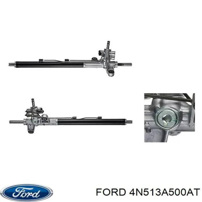 4N513A500AT Ford Рейковий рульовий механізм
