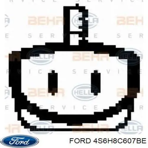 4S6H8C607BE Ford Дифузор радіатора охолодження, в зборі з мотором і крильчаткою